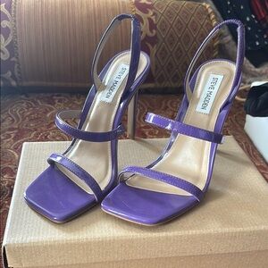 Steve Madden Purple Strappy Stiletto Heels